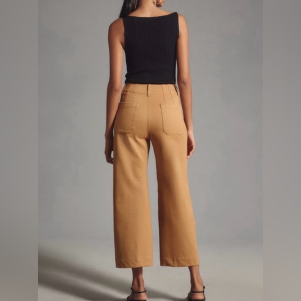 Anthropologie The Colette Cropped Wide Leg Trouser By Maeve: Ponte Edition - Picture 4 of 10